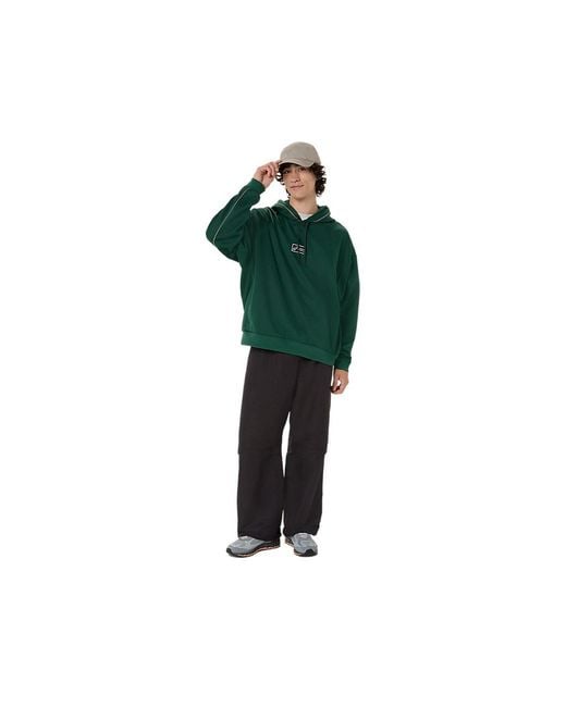 Asics Hoodie in het Green voor heren