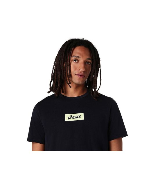 Asics Chest Logo Tee in het Black voor heren