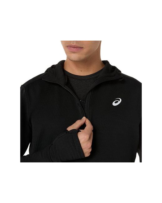 Asics Black Road Winter Ls Hoodie for men