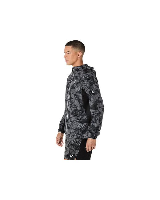 Asics Black Fujitrail Packable Jacket for men