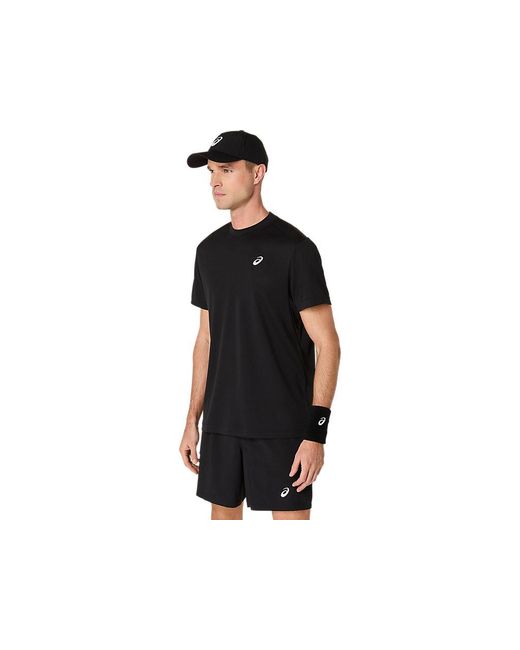 Asics Black Court Ss Top for men