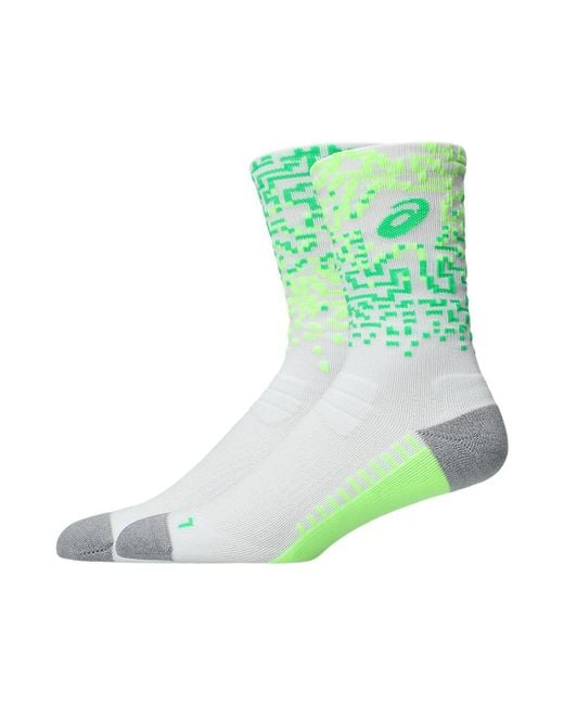 Asics Green Performance Run Crew Sock for men