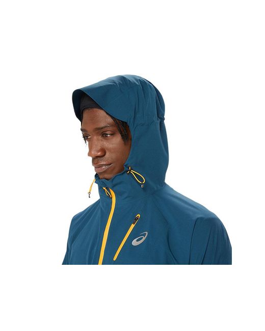 Asics Fujitrail Waterproof Jacket in het Blue voor heren