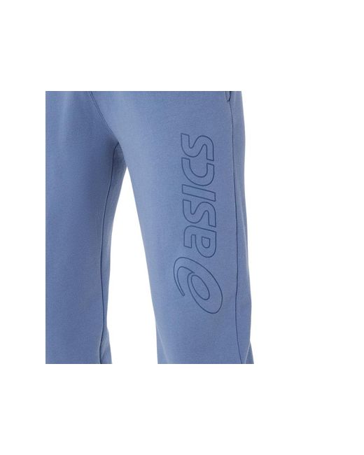 Asics Logo Sweatpant in het Blue voor heren