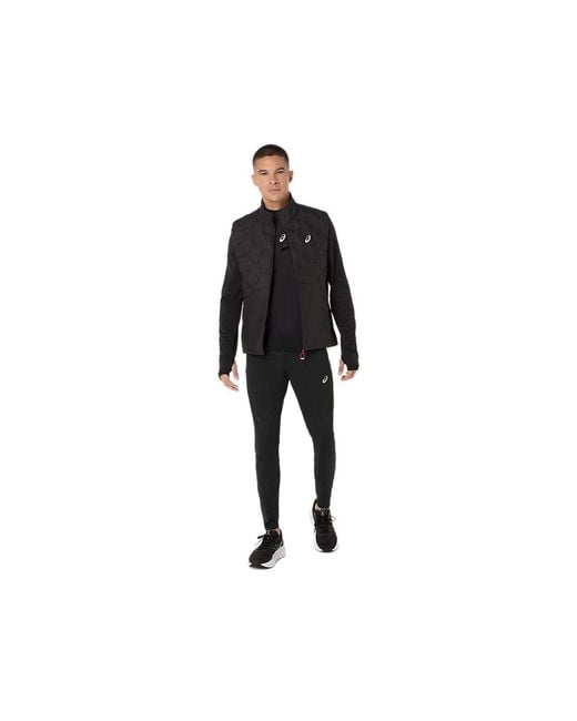 Asics Road Winter Seamless Ls Top in het Black voor heren