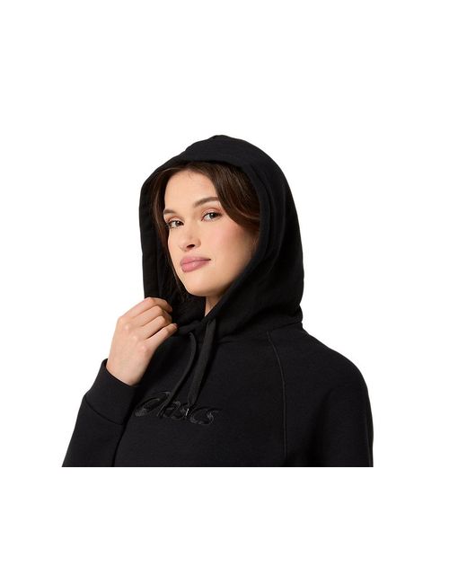 Asics Black Logo Fleece Pullover Hoodie