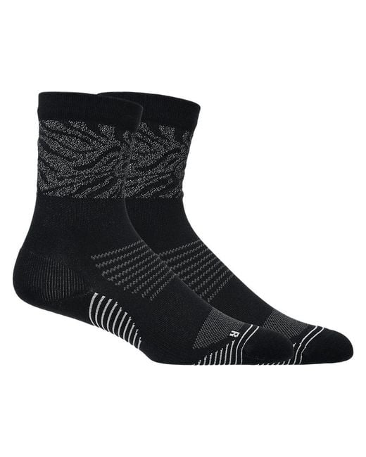 Asics Black Performance Run Sock Crew - Lite Show for men