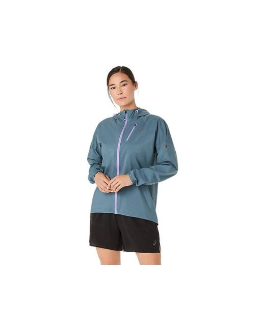 Asics Blue Fujitrail Elite Waterproof Jacket