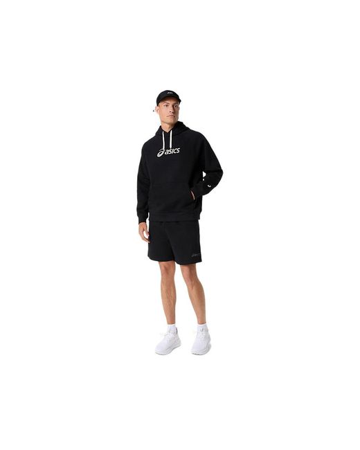 Asics Black Logo Fleece Hoodie for men