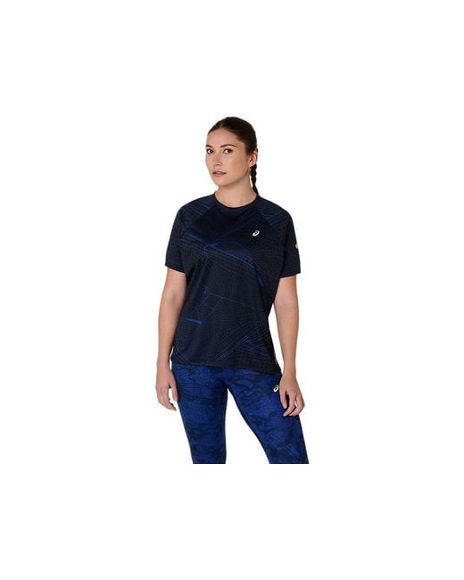 ROAD LITE-SHOW SS TOP Asics de color Blue