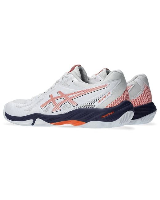 Asics White Sky Elite Flytefoam Mid Top 3 Volleyball Shoes for men