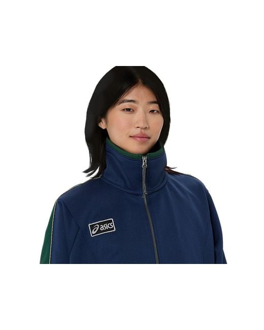 Asics Knit Jacket in het Blue voor heren