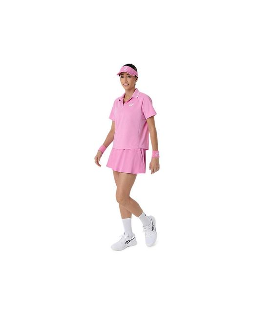 Asics Pink Game Polo Ss Top