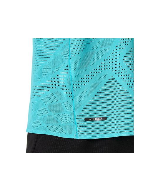 Asics Blue Metarun Ss Top for men