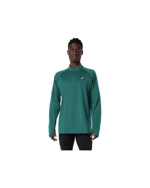 Asics SPORT WINTER 1/2 ZIP TOP in Green für Herren