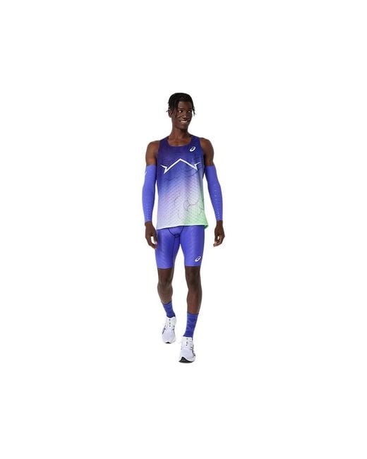 Asics Blue Metaspeed Tight for men