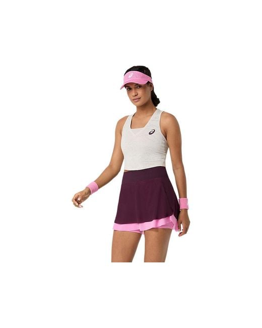 Asics Red Match Jacquard Crop Top