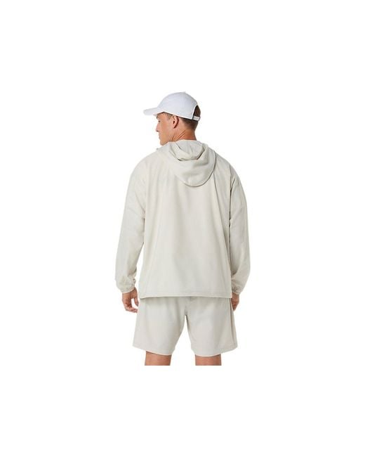 Asics White Heritage Double Weave Relaxed Anorak for men