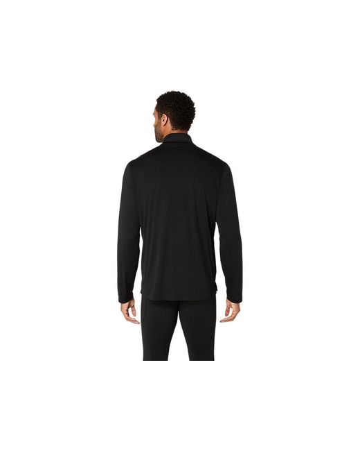 Asics Black Core Ls 1/2 Zip Winter Top for men