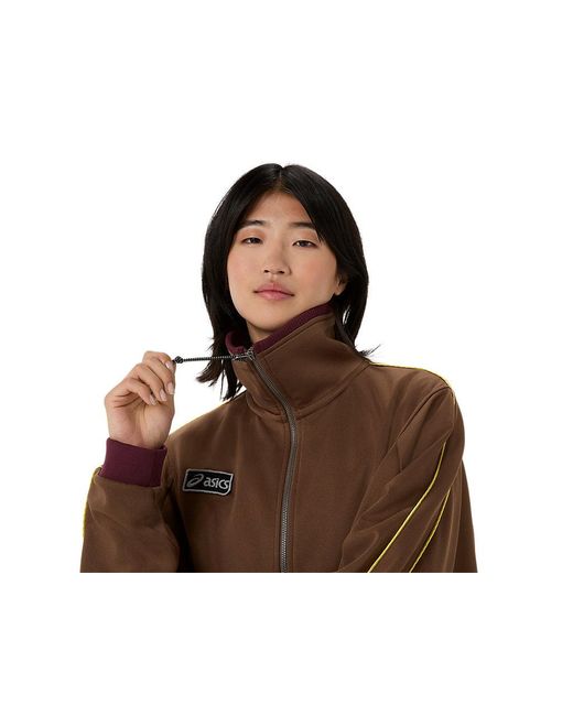 Asics Knit Jacket in het Brown voor heren