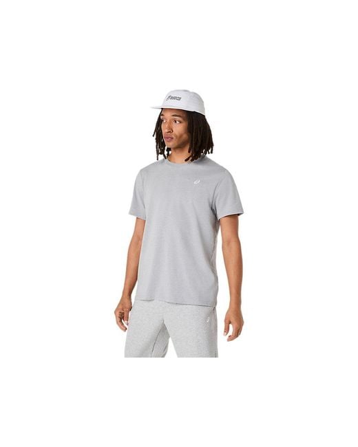 Asics Black Spiral Embroidery Tee for men