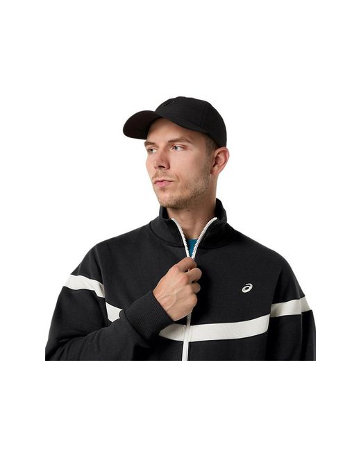 Asics Black Heritage Track Jacket for men