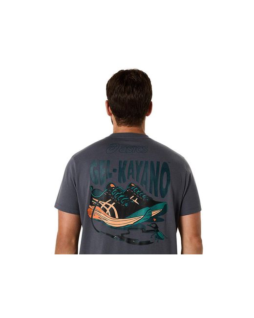 Road Graphic Ss Tee di Asics in Black da Uomo