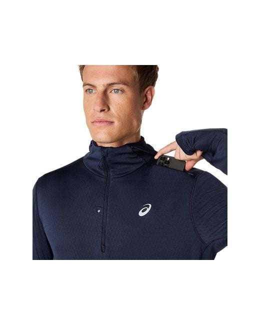 Asics Blue Road Winter Ls Hoodie for men