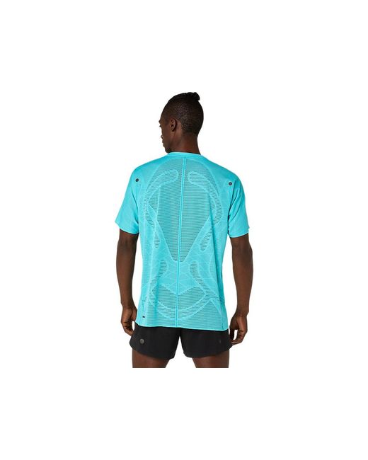 Asics Blue Metarun Ss Top for men