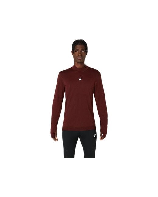 Road Winter Seamless Ls Top di Asics in Red da Uomo