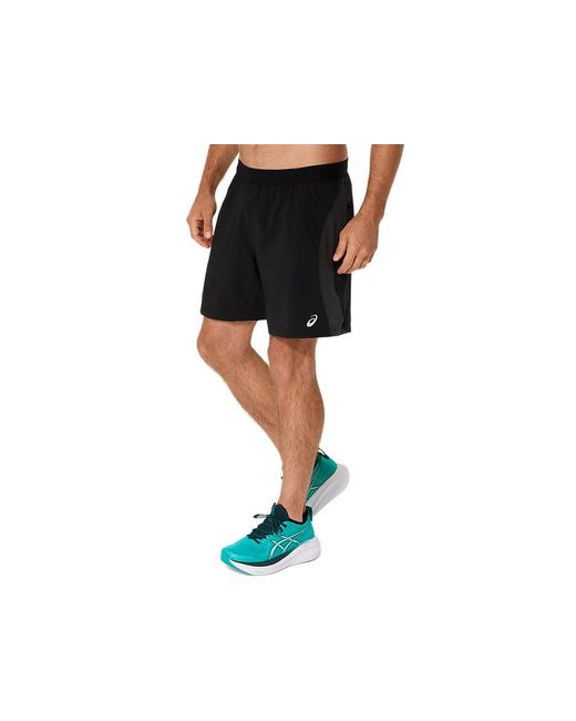 Asics Black Road 7in Short for men