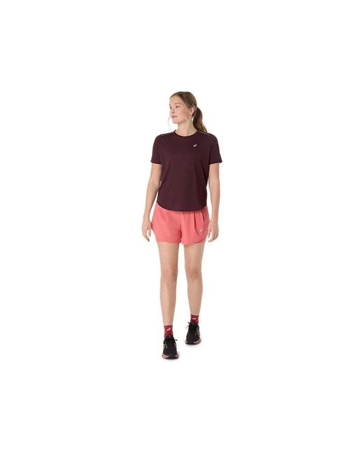 Road Ss Top di Asics in Red