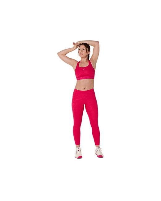Asics Red Game Compression Bra