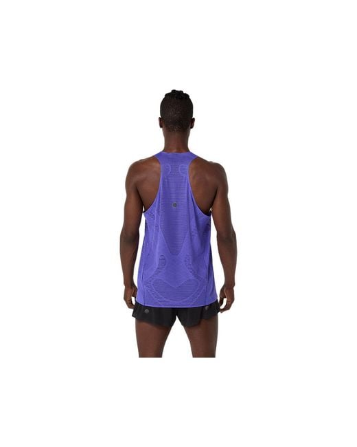 Asics Blue Metarun Singlet for men