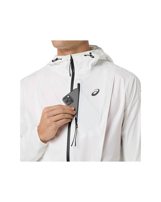 Asics Black Fujitrail Elite Waterproof Jacket for men