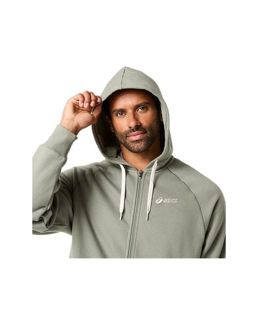 Asics Multicolor Logo Fleece Full Zip Hoodie for men
