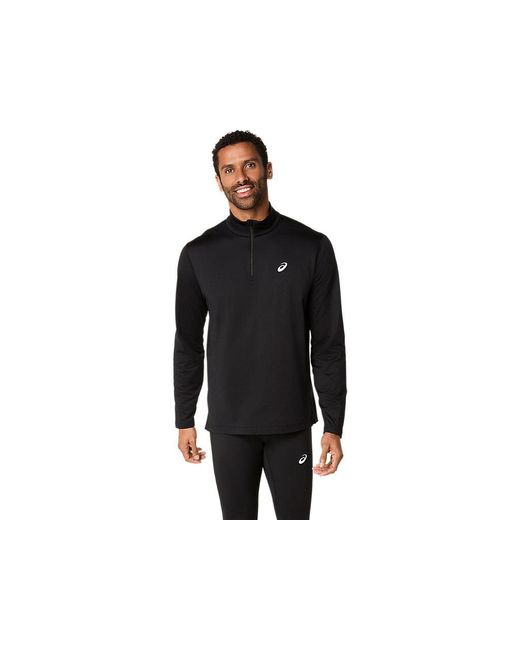 Asics Black Core Ls 1/2 Zip Winter Top for men