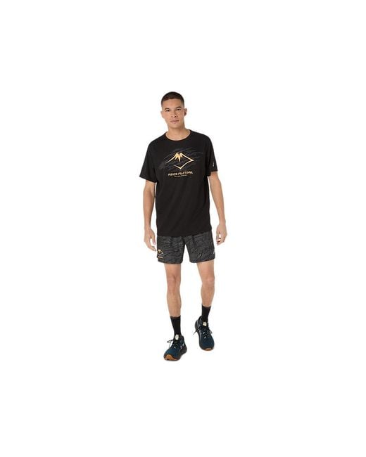 Asics Fujitrail All Over Print 5In Short in het Black voor heren