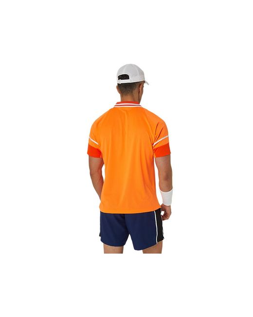 Asics Men Match Actibreeze Polo-shirt in het Orange voor heren