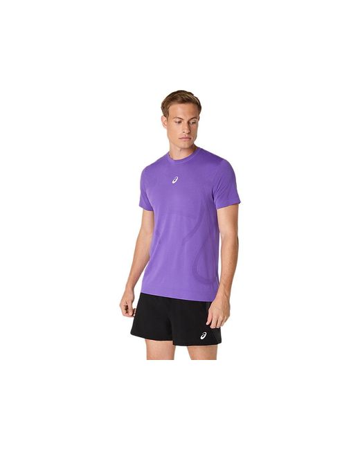 Asics ROAD SEAMLESS SS TOP in Purple für Herren