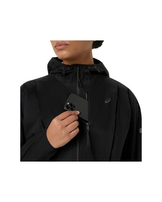 Asics Black Fujitrail Elite Waterproof Jacket