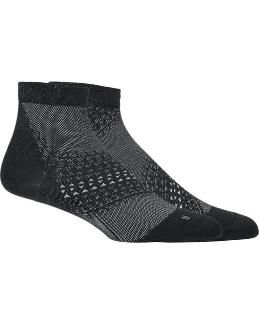 Asics Black Fujitrail Quarter Lightweight Sock for men