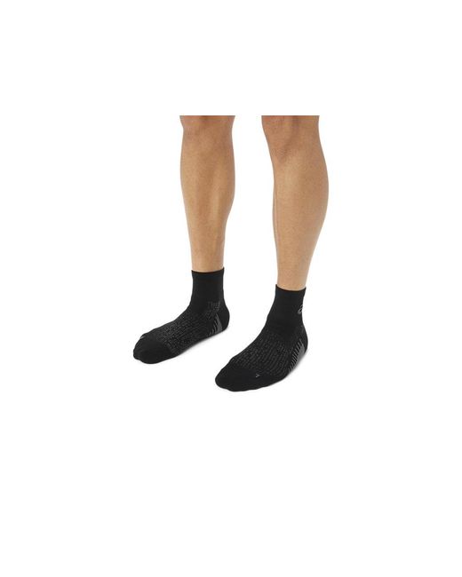 Asics Black Performance Run Sock Quarter for men