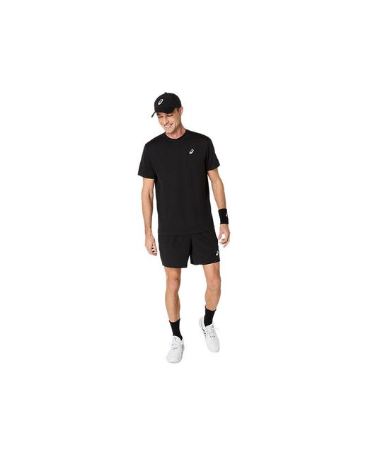 Asics Black Court Ss Top for men