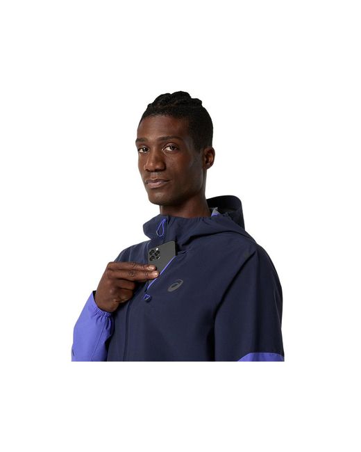 Asics Blue Metarun Legend Jacket for men