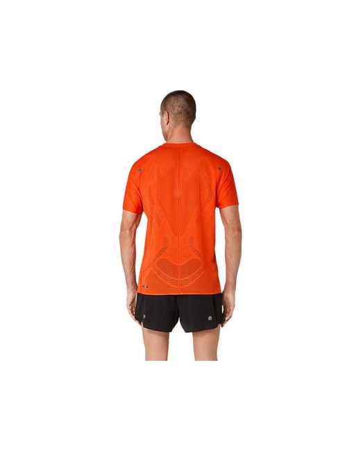 Asics Red Metarun Ss Top for men