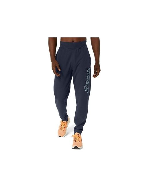 Asics Logo Sweatpant in het Black voor heren