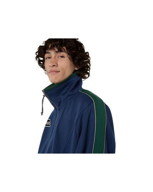 Asics Knit Jacket in het Blue voor heren