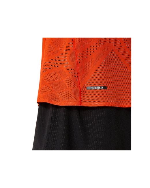 Asics Red Metarun Ss Top for men