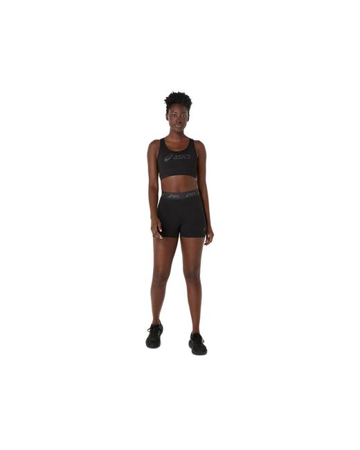 Asics Black Essential Logo Padded Bra